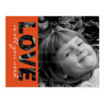 Valentines Day Custom Photo Postcard | Love is...