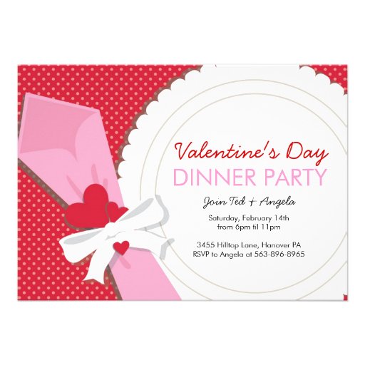 Valentine's Day Dinner Party Invite (front side)