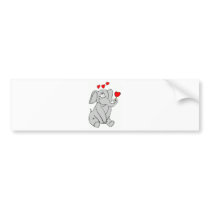 Valentine's Day Elephant Bumper Stickers