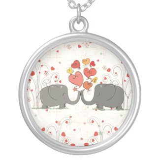 Valentine's Day Elephants necklace