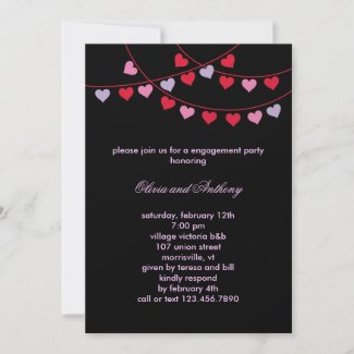 Valentine's Day Engagement Party Invitation invitation