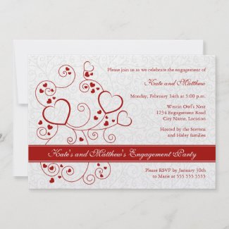 Valentine's Day Engagement Party Invitation invitation