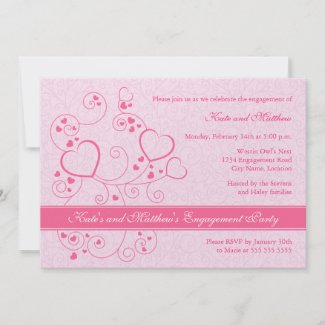 Valentine's Day Engagement Party Invitation invitation