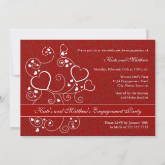 Valentine's Day Engagement Party Invitation invitation