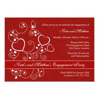 Valentine's Day Engagement Party Invitation
