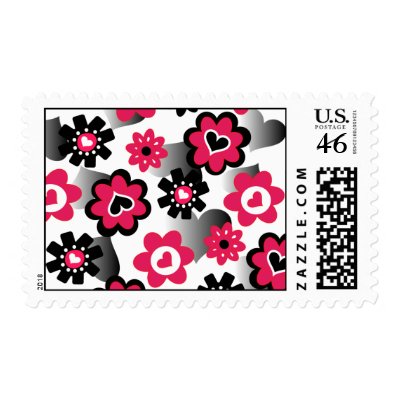 valentines day floral postage by margaret40