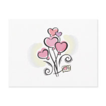 Valentines Day Flowers Design postcards