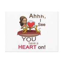 Valentine's Day Fortune Teller Cards postcards