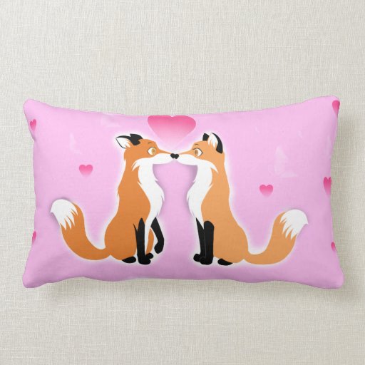 Valentines Day Foxes Throw Pillow Zazzle