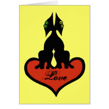Valentine's day funny cats card