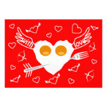 Valentine's day funny heart Custom Invitation invitations