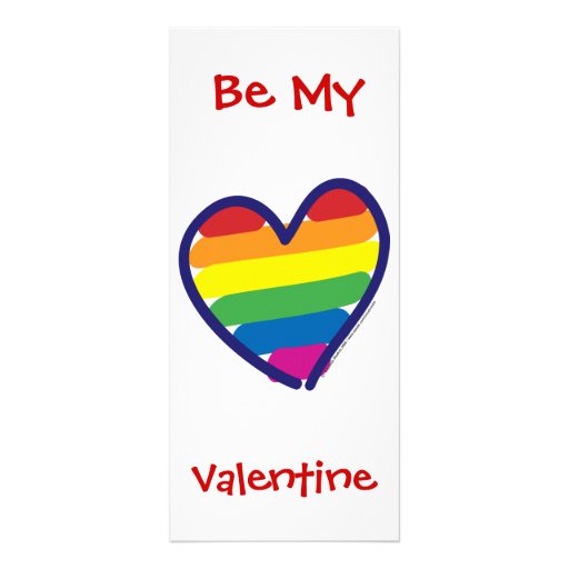 Valentines Day Gay Pride Custom Rack Card Zazzle