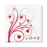 Valentine's Day Gift - Red Sweetheart Tree Fridge Magnet