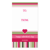 Valentine's Day gift tag profilecard