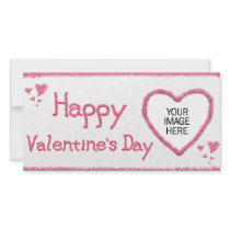 Valentine's Day Glitter Photo Card Customizable photo cards