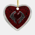 Valentine's Day Gothic Heart Christmas Ornament
