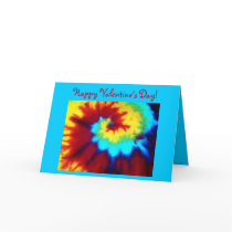 Valentine's Day Greeting Card-Tie Dye Look cards