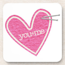 Valentine's Day Heart Cork Coaster