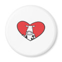 Valentines Day Heart Cow magnets
