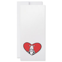 Valentines Day Heart Cow Custom Rack Cards