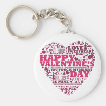 Valentine's day heart key chain