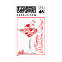 Valentines Day Heart Love Cocktail Postage