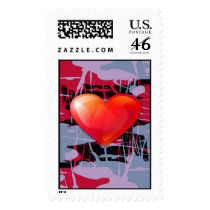 valentines day heart postage
