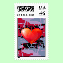 Valentine's Day Heart Stamp - this delightful and bright stamp is not only great for Valentine's day but for any other I love you occasion.