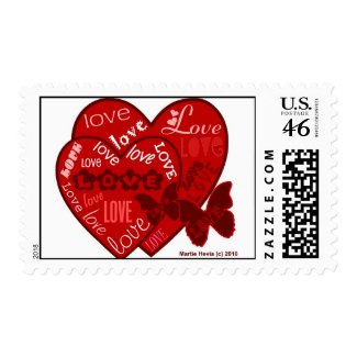 Valentine's Day Hearts & Love Postage (2) stamp