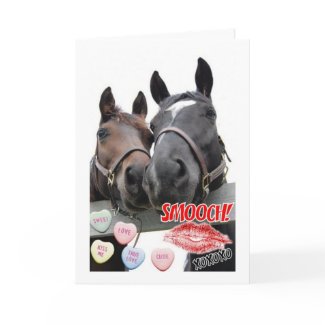 Valentine's Day Horses card