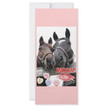 Valentine's Day Horses Personalized Rack Card