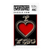 Valentine's Day "I love you" - Postage Stamps