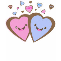 Valentine's Day Kawaii Hearts T-Shirt by jamiecreates1 Valentine's Day Kawaii Hearts T-Shirt