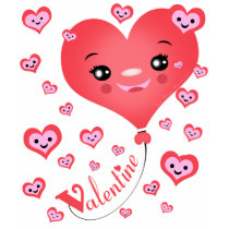 Valentine's Day Kawaii Hearts T-Shirt by jamiecreates1 Valentine's Day Kawaii Hearts T-Shirt