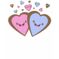 Valentine's Day Kawaii Hearts T-Shirt by jamiecreates1 Valentine's Day Kawaii Hearts T-Shirt