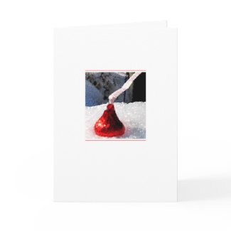 Valentines Day kiss card card
