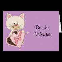 Valentine's Day Kitty with Chocolates cards