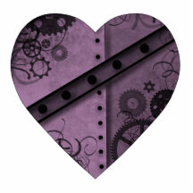 Valentine's Day lavender and black steampunk Photo Cut Out