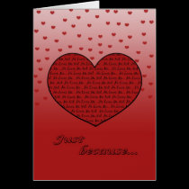 Valentine's Day Love Greetings Card cards