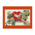 Valentine's Day Love Letter Heart Postcard by kimmyklassickorner Valentine's Day Love Letter Heart Postcard