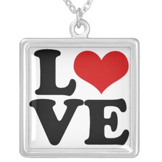 Valentines day love necklace