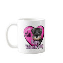 Valentine's Day Miniature Schnauzer mugs by DogsByDezign Valentine's Day Miniature Schnauzer mugs