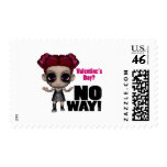 valentines day no way punk girl stamp