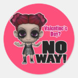 valentines day no way punk girl stickers