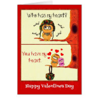 Valentine's Day : Owl In Tree (ValentinesDay1000) Card