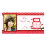 Valentine's Day Owl Photo Card Send Your Love!