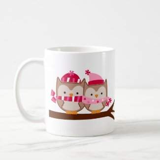 Valentines Day Owls mug