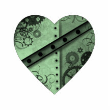 Valentine's Day pale green and black steampunk Acrylic Cut Out