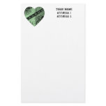 Valentine's Day pale green steampunk heart Stationery Paper