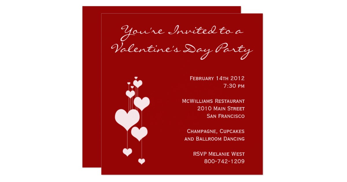 Valentines Day Party Invitation | Zazzle